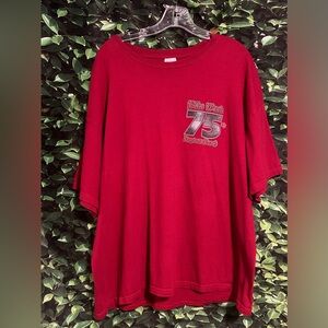 Daytona Beach Florida Bike Week T Shirt 75th Anniversary Red Mens 2XL